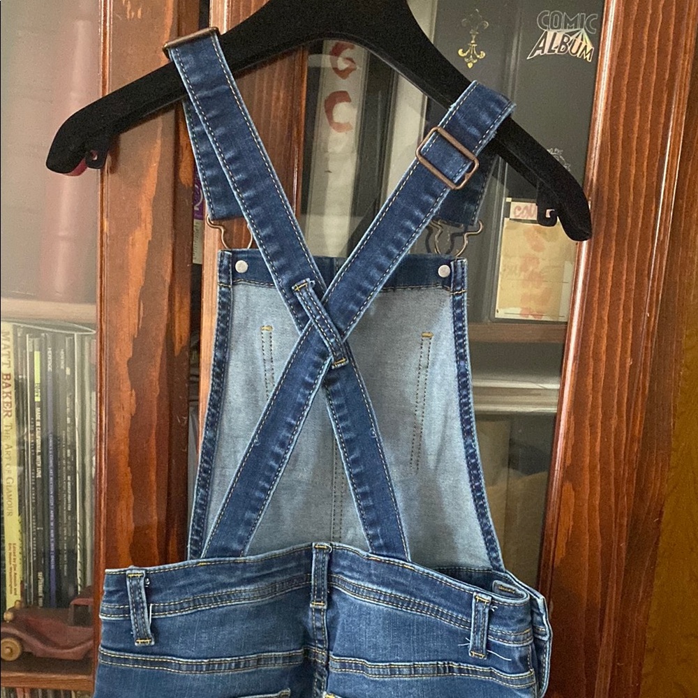 Cat & Jack Girl’s Blue Denim Overalls Size 10/12 - Picture 10 of 15